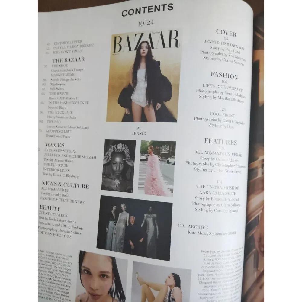 JENNIE rebirth of a Pop Idol Harper's Bazaar Magazine The Home Issue Oct 2024